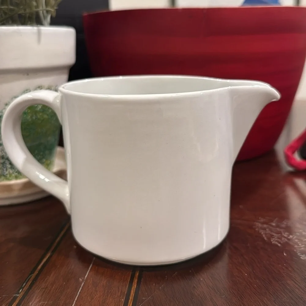 Vintage Arabia White Creamer Pitcher Gravy Boat